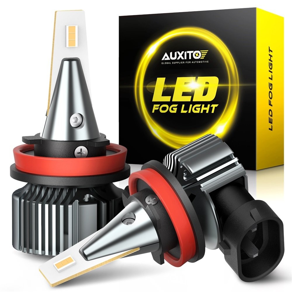 AUXITO H11 H8 H9 CSP LED Fog Light Bulbs Golden Yellow Car Driving DRL Lamp 28W
