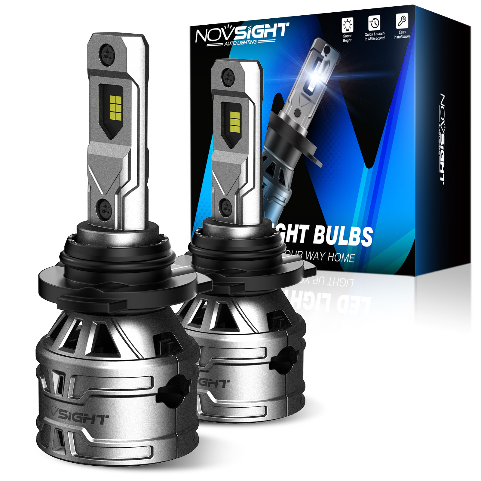 NOVSIGHT 9005 LED Headlight Bulbs High Low Beam IP68 Waterproof for Car Truck 2x
