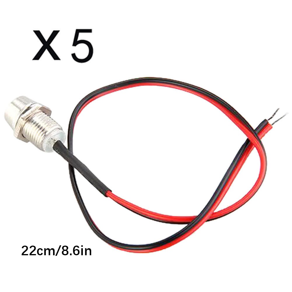 Car Boat 12V 8mm LED Indicator Light Pilot Dash Dashboard Panel Warning Lamp E