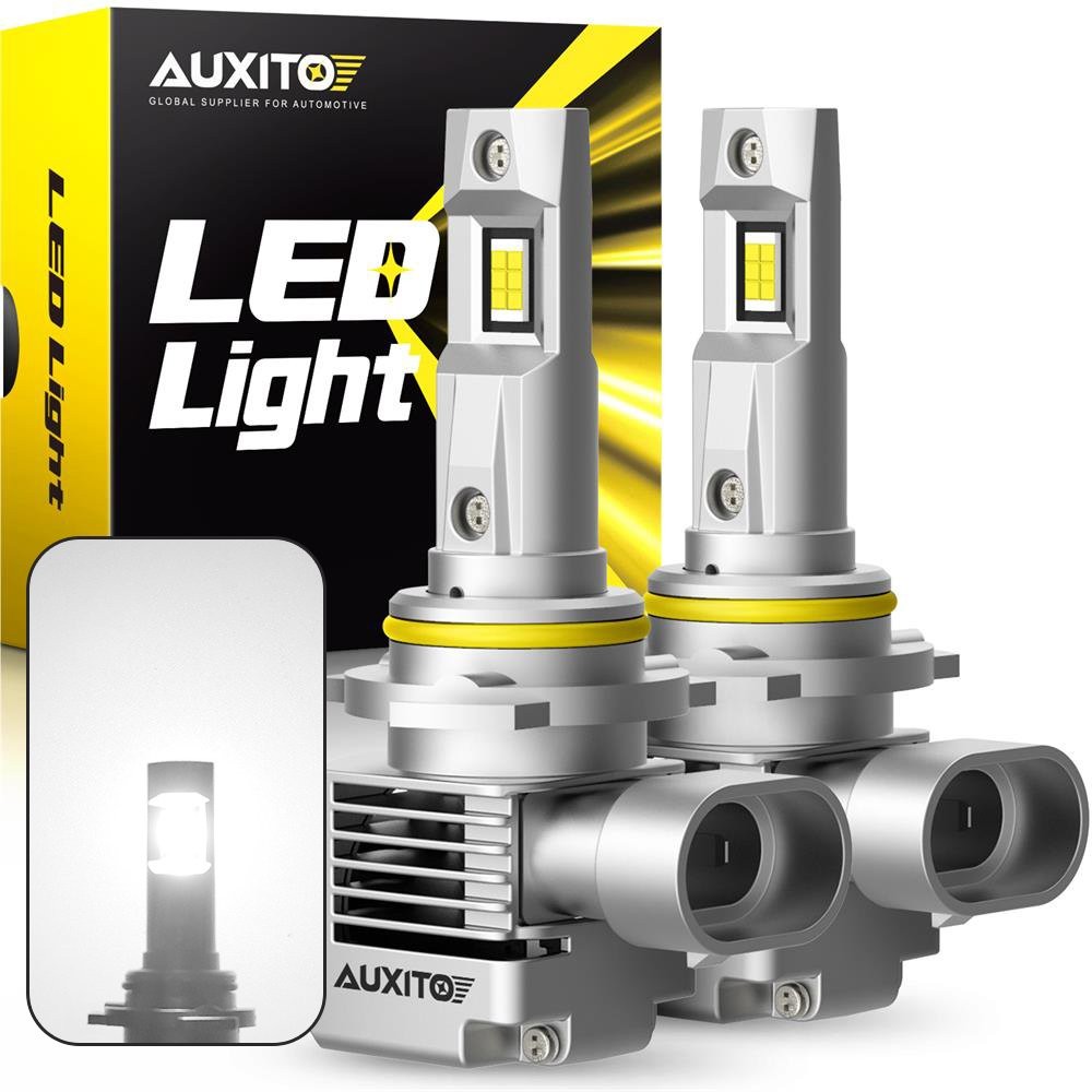 AUXITO 9005 LED Headlight Bulb High Low Beam Kit 6000K Super White Light 30000LM
