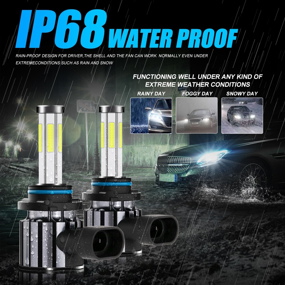 360° 9006 HB4 LED Headlight Kit Bulbs 2800W 360000LM Hi/Lo Beam 6500K White HID