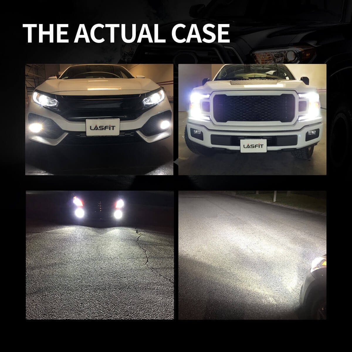 Lasfit 9006 HB4 LED Headlight Bulb Low Beam or Fog Light 70W Bright LAair Series
