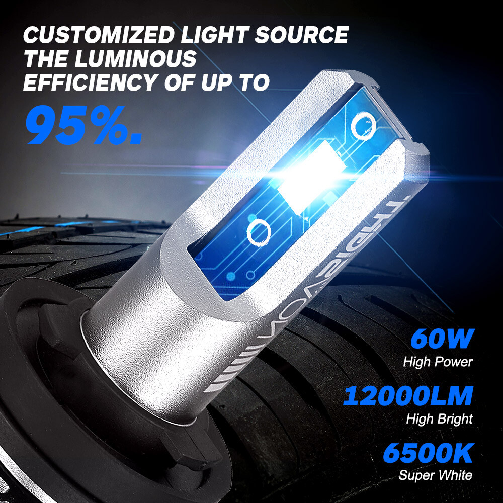 NOVSIGHT 9005 H11 Combo LED Headlights High Low Beam BulbsLamp 6500K Cold White