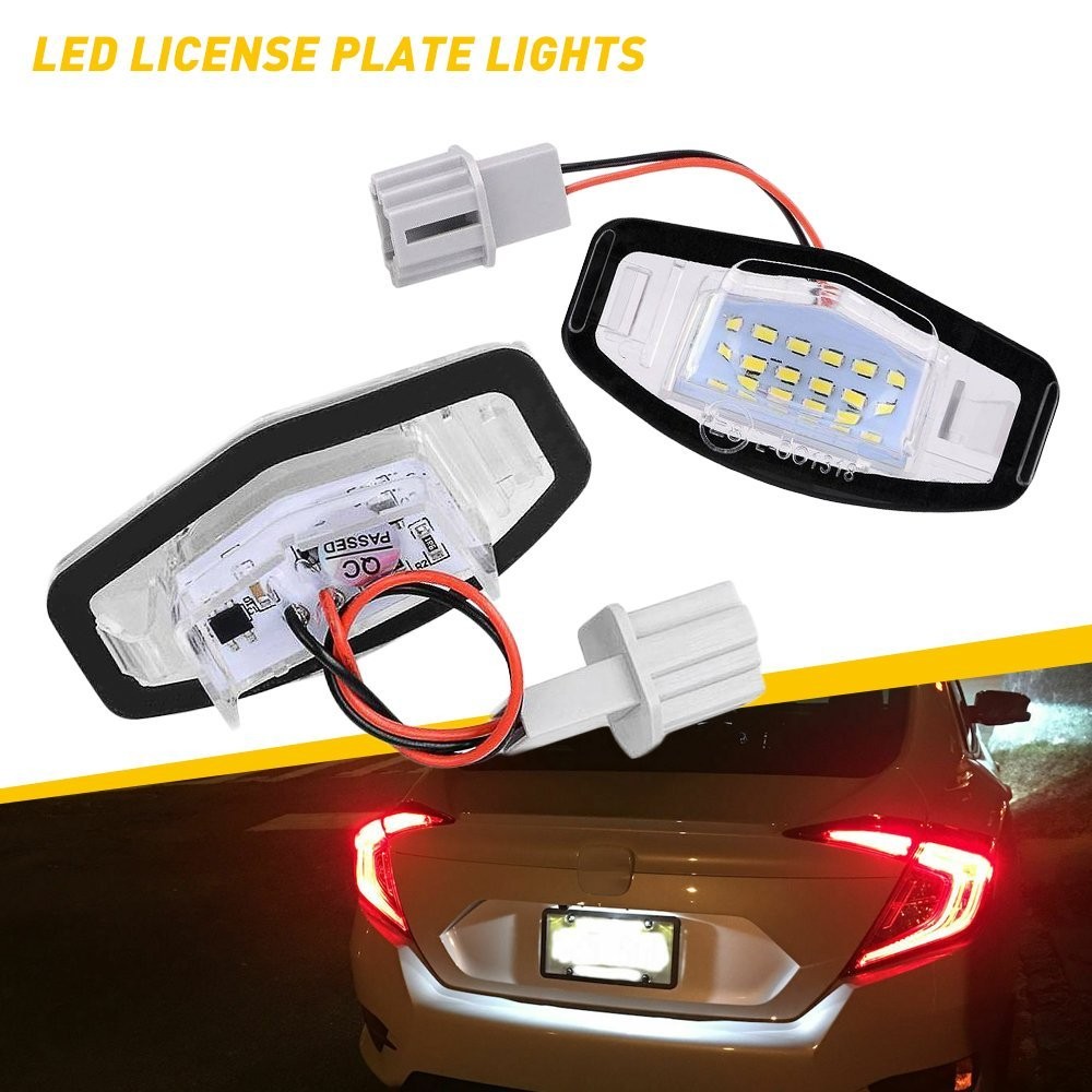 2X 18 LED License Plate Light For Honda Civic Accord Odyssey Acura TL RL TSX MDX