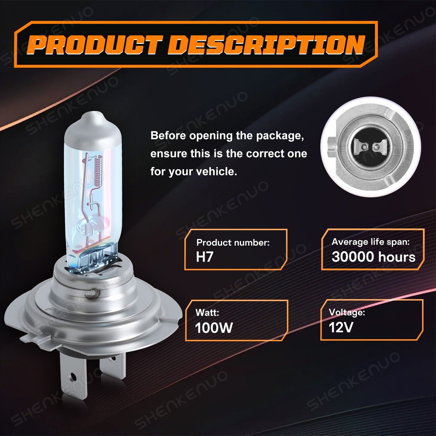 For Hyundai Tucson 16-2018 – H7 H7 H11 Halogen Hi/ Low/Fog Beam Headlight Bulbs