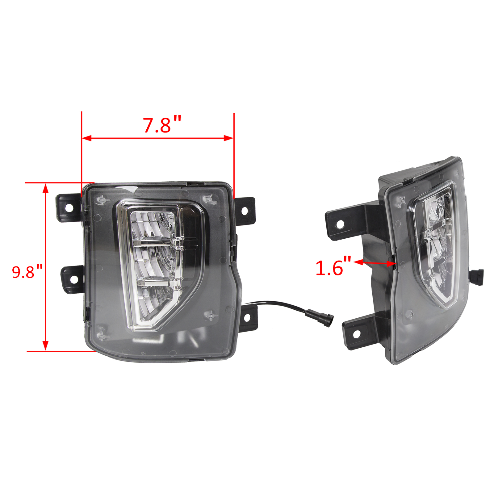 For 2016 2017 2018 Chevy Silverado 1500 LED Fog Lights Bumper Lamp w/Switch/Wire