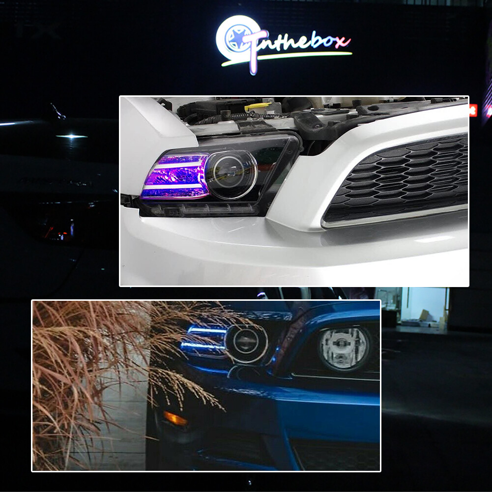 Remote Control RGBW Multicolor LED DRL Board Lighting Kit For 13-14 Ford Mustang
