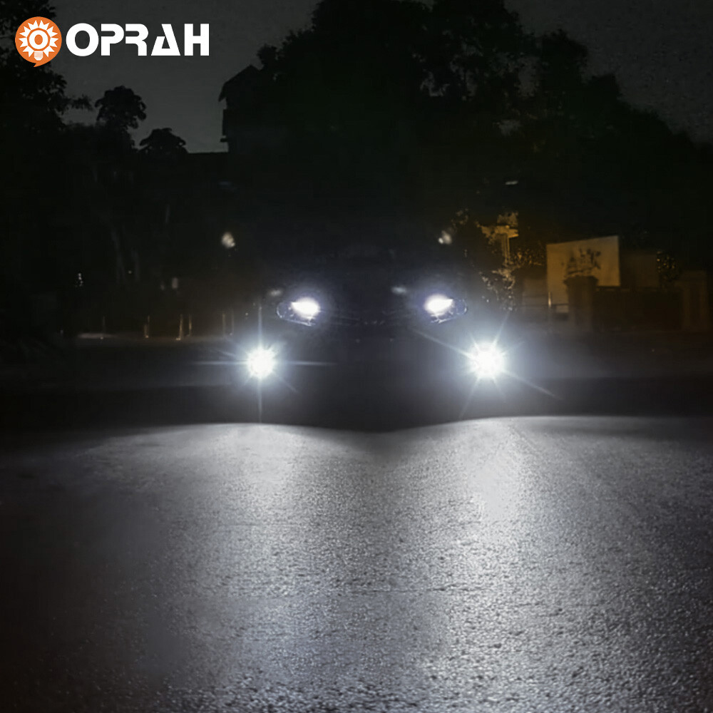 9005 OPRAH LED Fog Light Bulbs Projecto Laser Lens Auto Headlight H7 H11 9006 2X