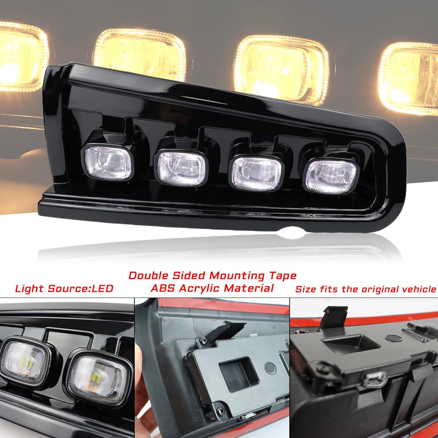 For Ford Bronco Raptor 2021-2023 LED DRL Daytime Running Fog Light w Turn Signal