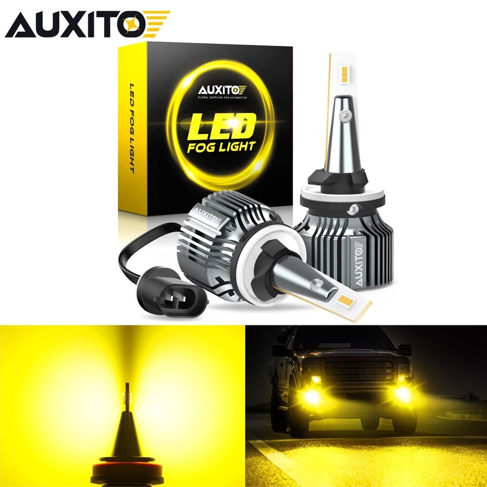 Pair 3000K Yellow 880 892 Fog Light LED 28W Driving Projector DRL Bulbs Foglamps