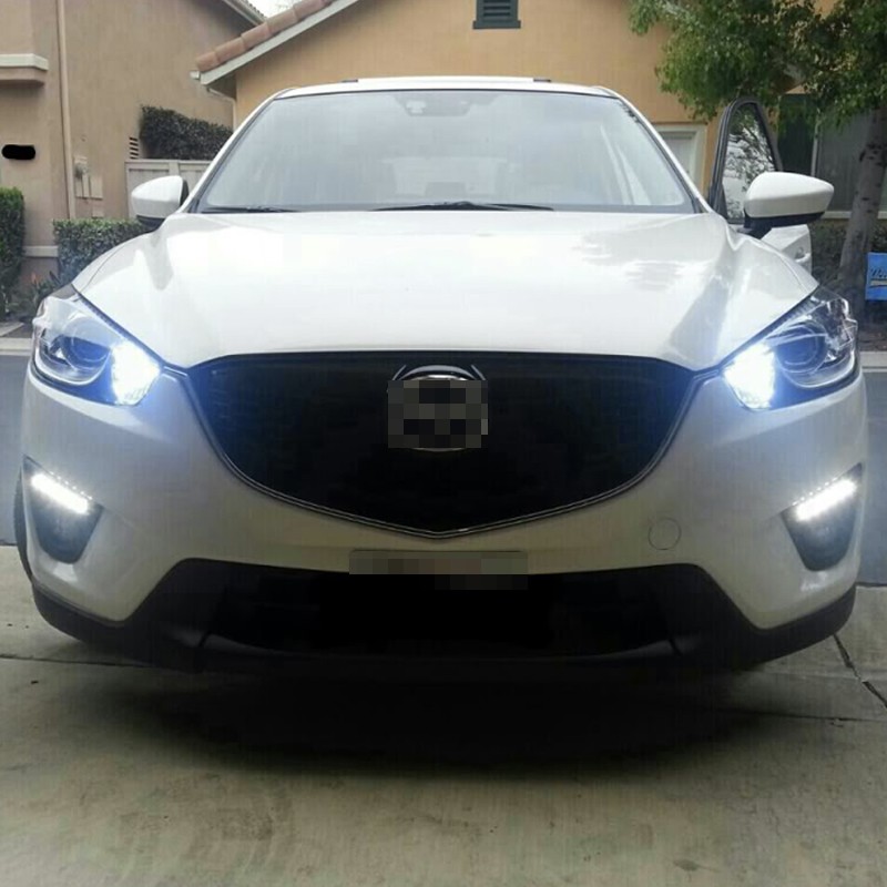 2 Xenon White 102-SMD P13W 12277 LED Bulbs for Mazda CX-5 Daytime Running Lights