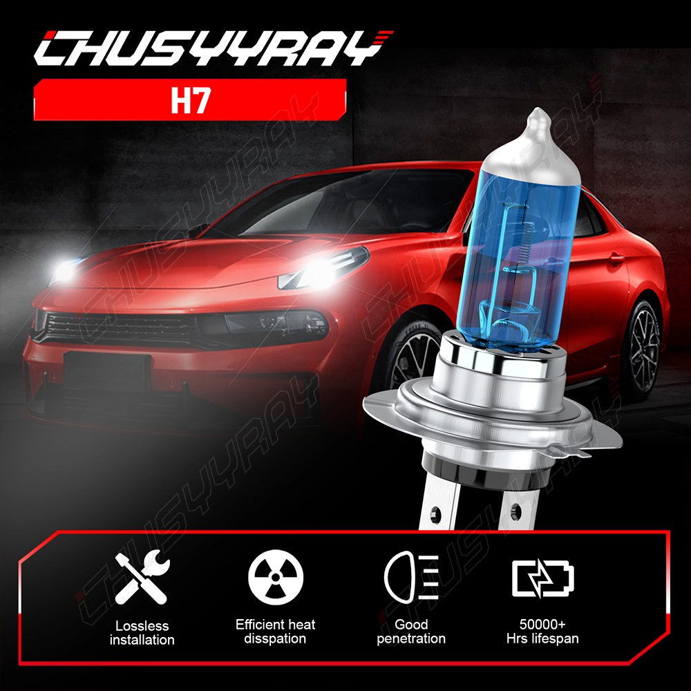 H11 H7 Halogen Headlight Super Bright Bulbs Kit 5000K White 4000LM High/Low Beam