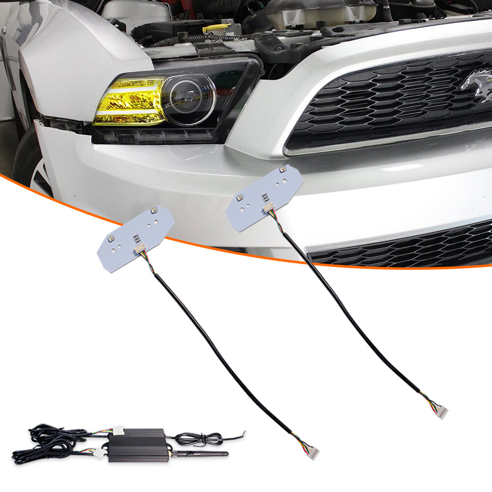 Remote Control RGBW Multicolor LED DRL Board Lighting Kit For 13-14 Ford Mustang