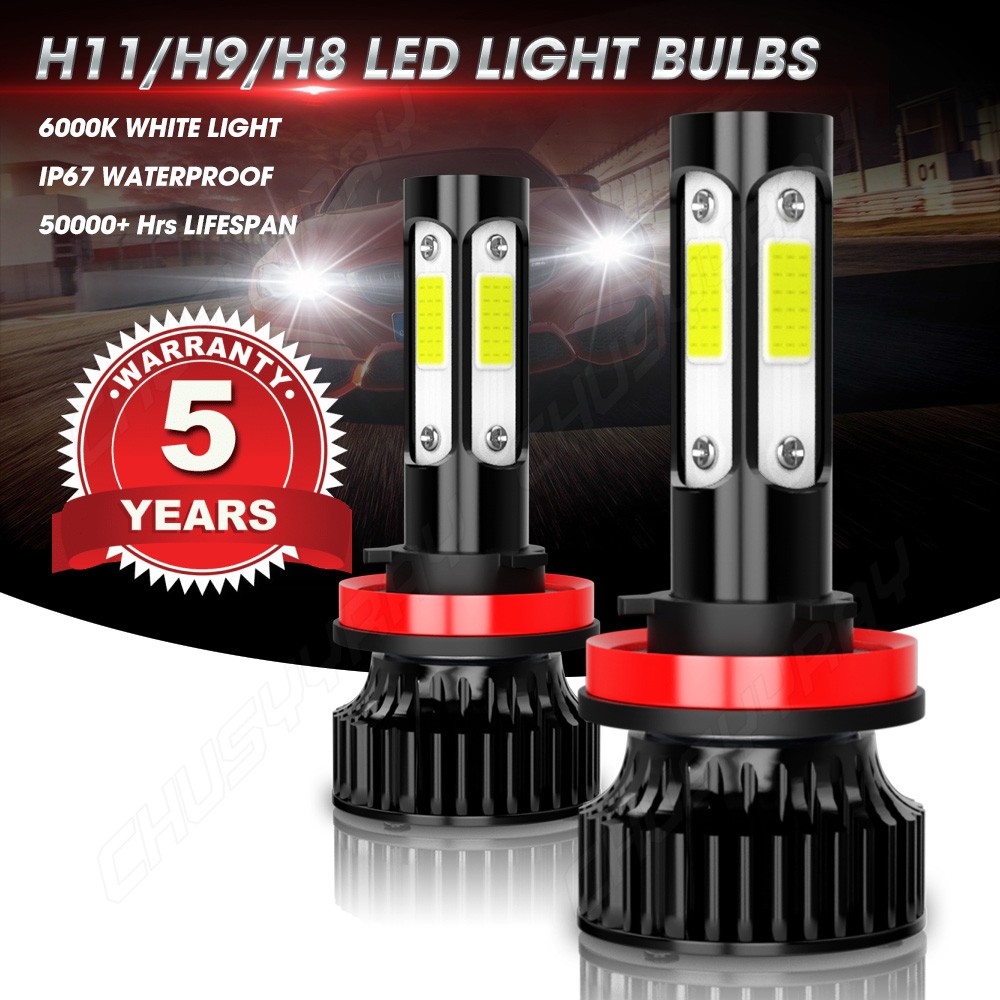 For Ford Explorer 2011-2015 4x LED Headlight Hi/Lo +Fog Light Bulbs Combo Kit