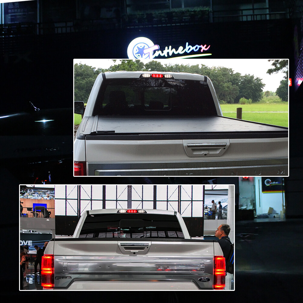 Smoke Black Lens 3rd Third Red Brake Tail Cargo Light For 2015-2019 Ford F-150