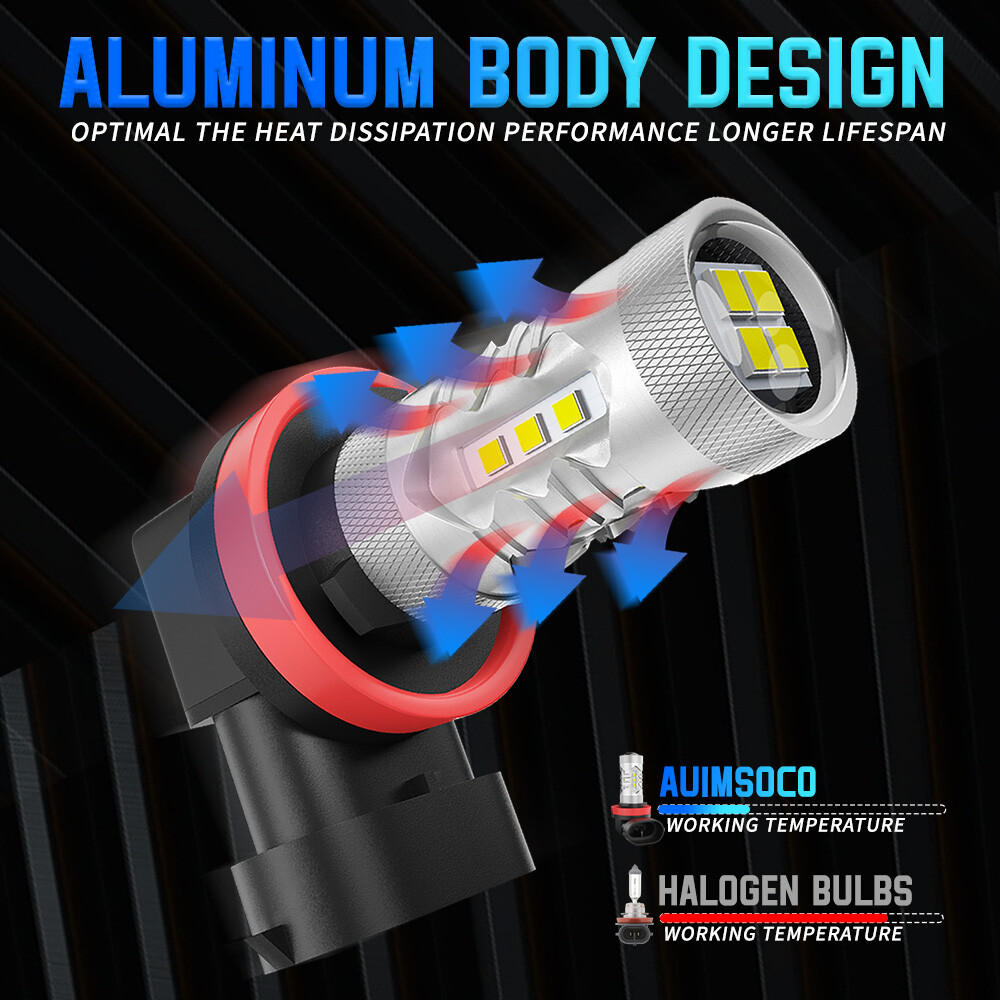 Combo LED Headlight Fog Light Bulbs Kit 6500K For BMW 328i 325xi 330xi 2002-2006