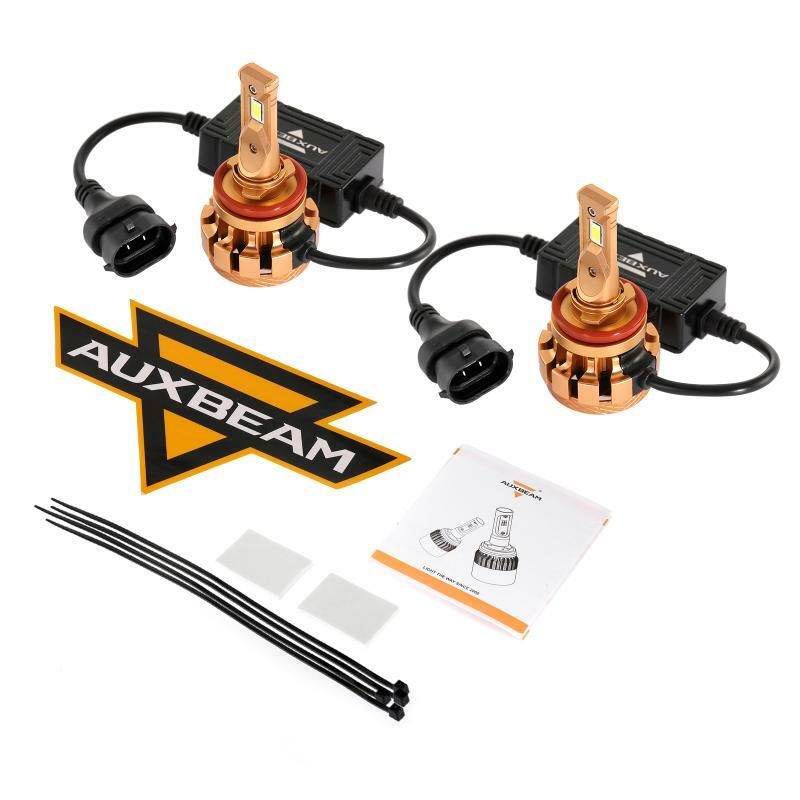 AUXBEAM F-16 PLUS Canbus LED Headlight Bulb High Low Beam+Fog Lights 6500K White