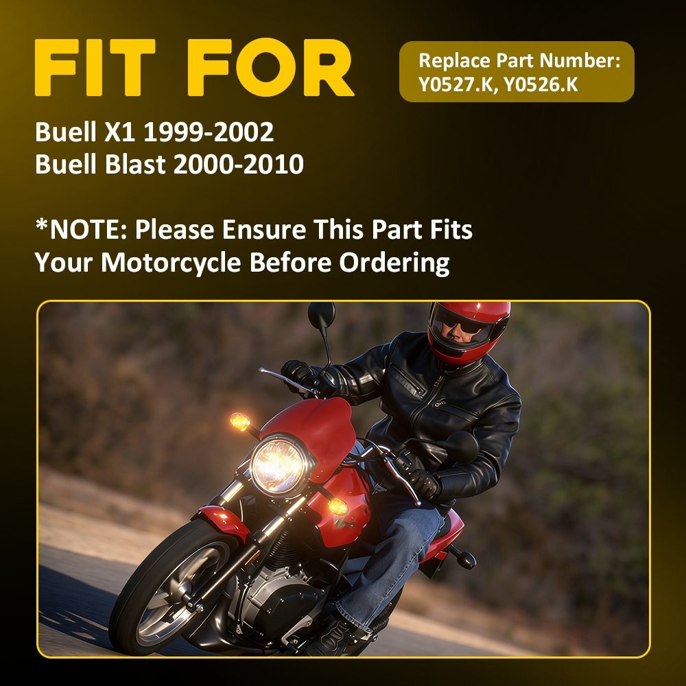 Smoked Amber Turn Signal Indicator Lamps Fit Buell X1 99-02 Blast 00-10 2-6X