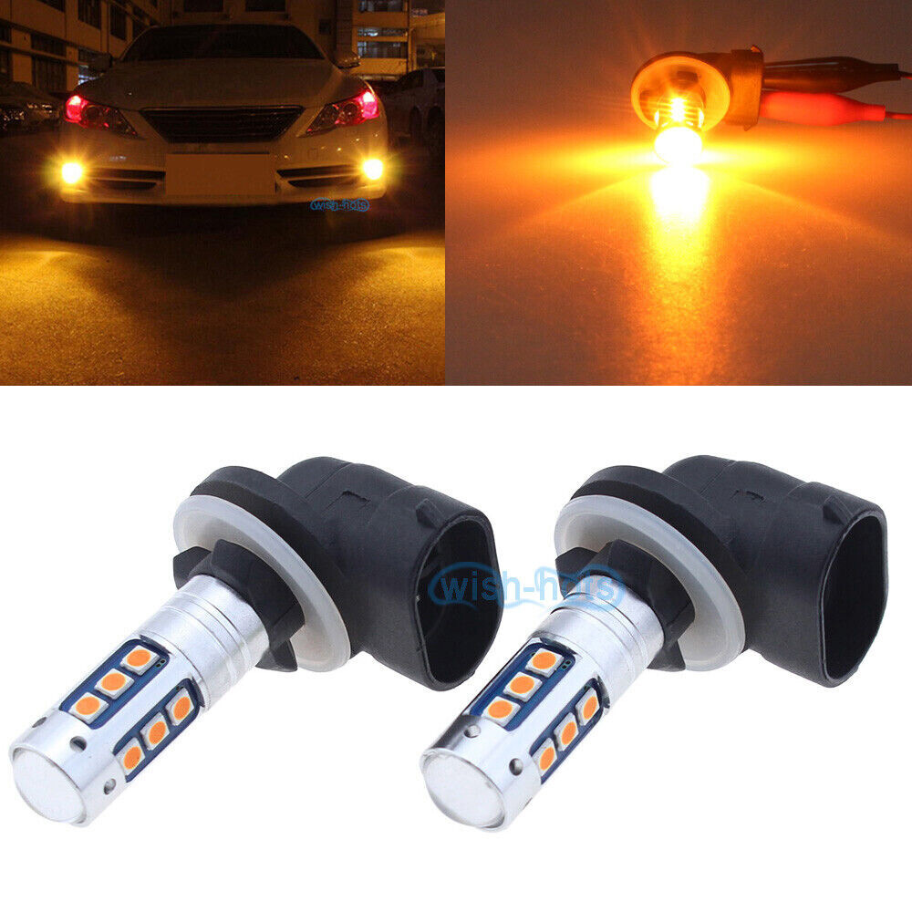 Amber 881 889 H27W/2 LED Fog Light Bulb Lamp 1600LM for Hyundai Elantra Accent