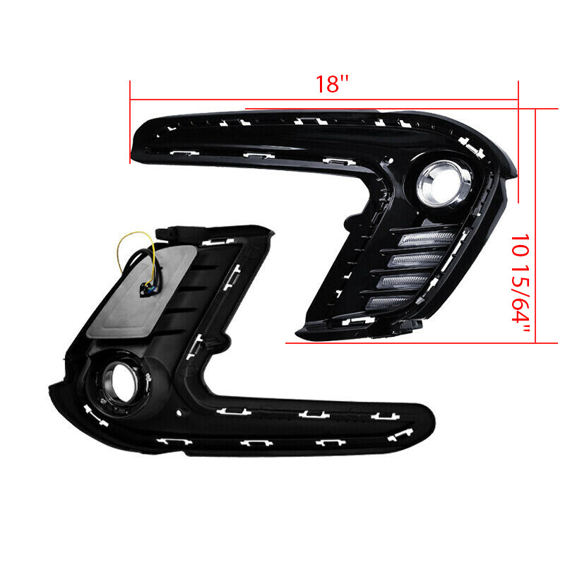 Fit 2016-2018 Hyundai Elantra LED Daytime Running DRL Lamp Turn Signal Fog Light