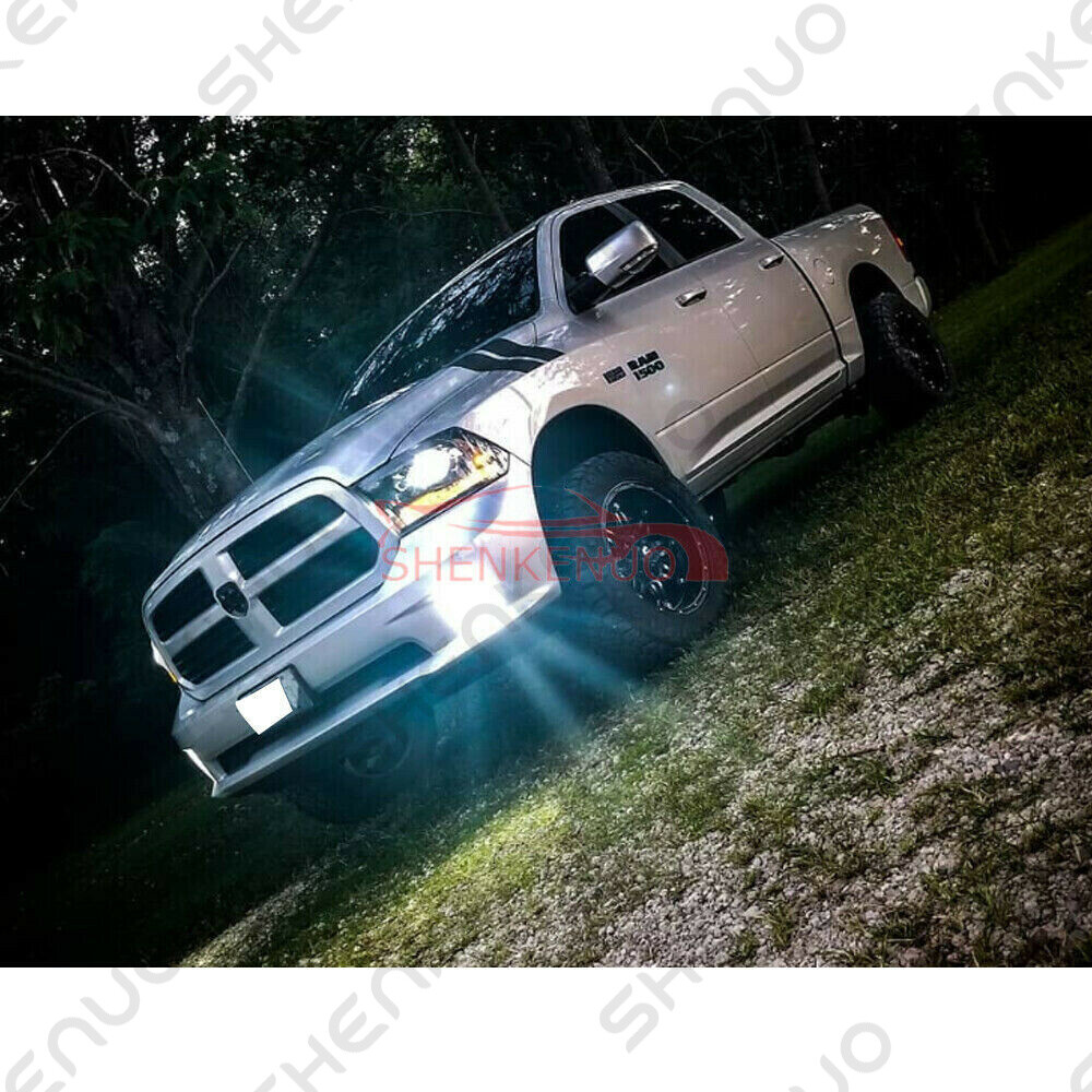 Mini LED Headlight 9005 H11 + 9145 Fog Lights For Ram 1500 2500 3500 2010-2019