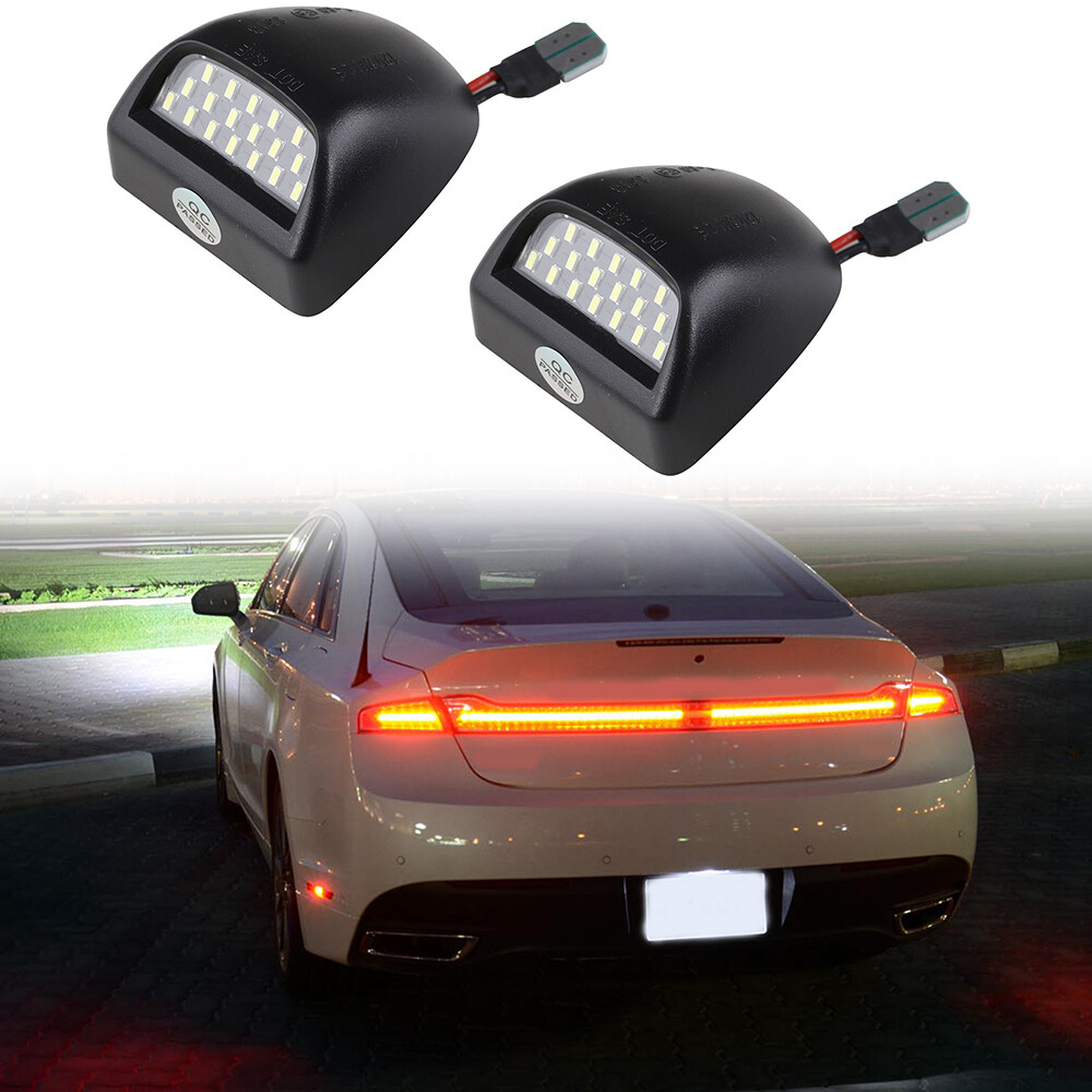 2PCS LED License Plate Light Lamp Direct Fit License Plate Light Assembly