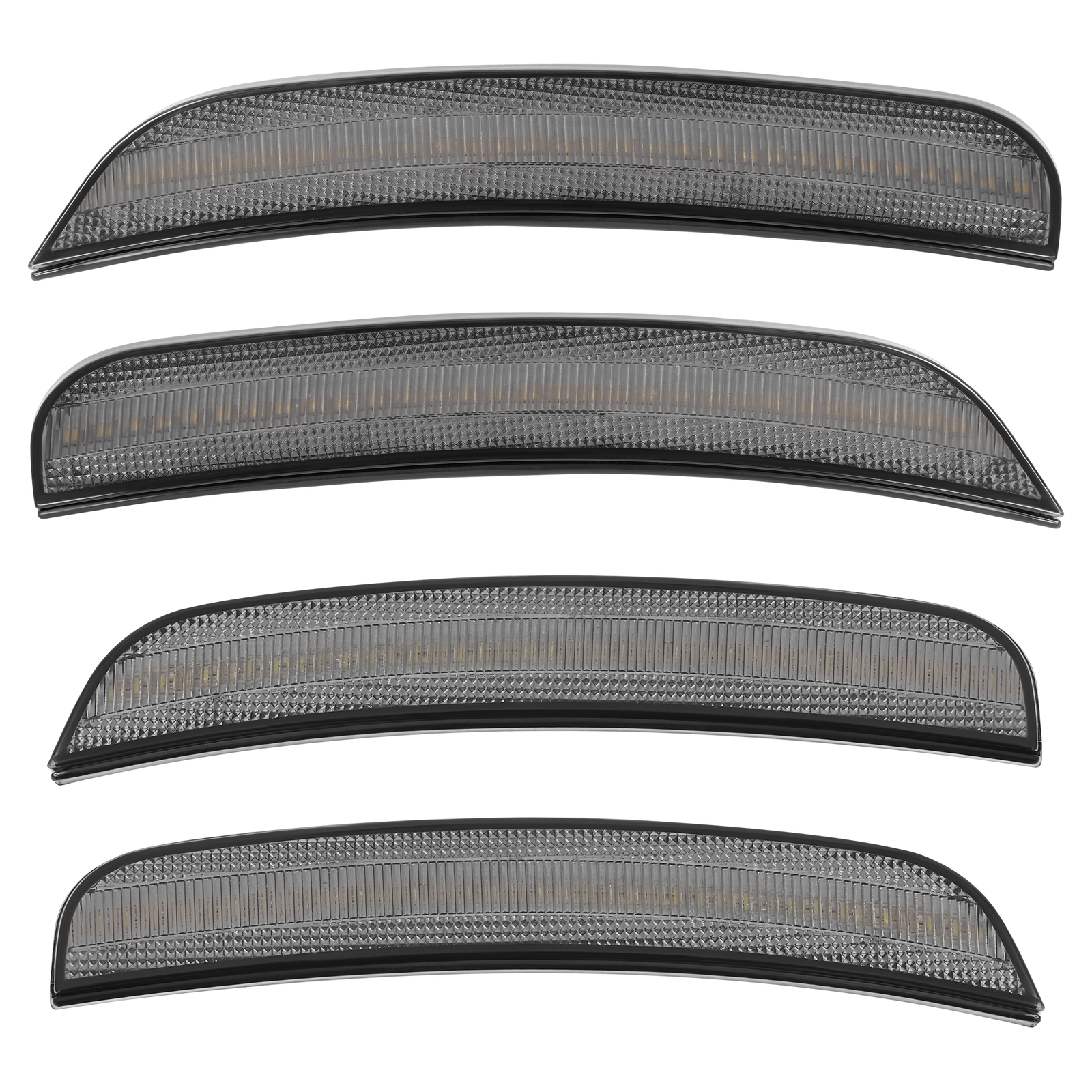 4PC For Chrysler 300 2015-2023 Front Rear LED Bumper Side Marker Light Smoked
