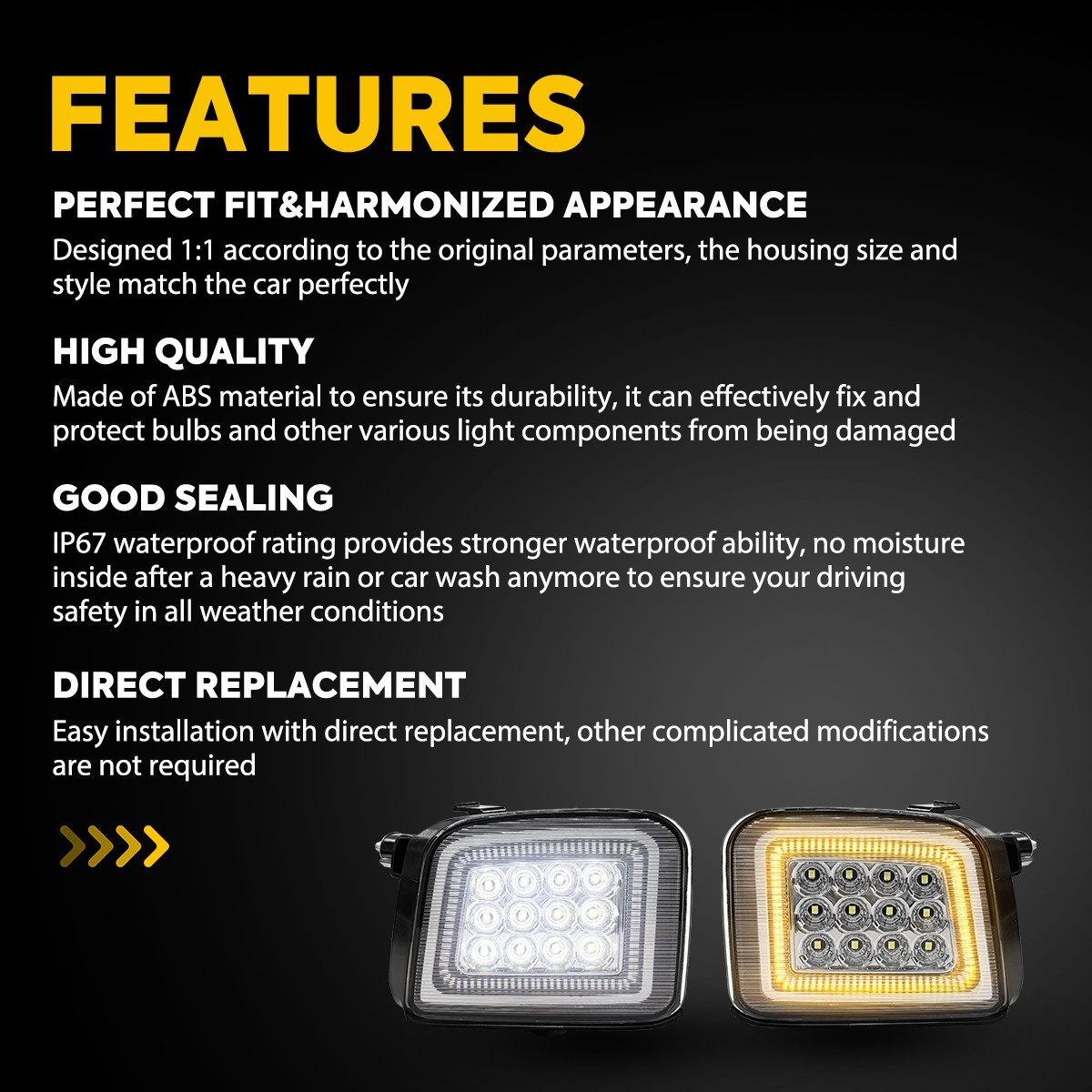 2-20x DRL Turn Signal LED Lights Replacement For 2015-2021 Subaru WRX /STI Clear