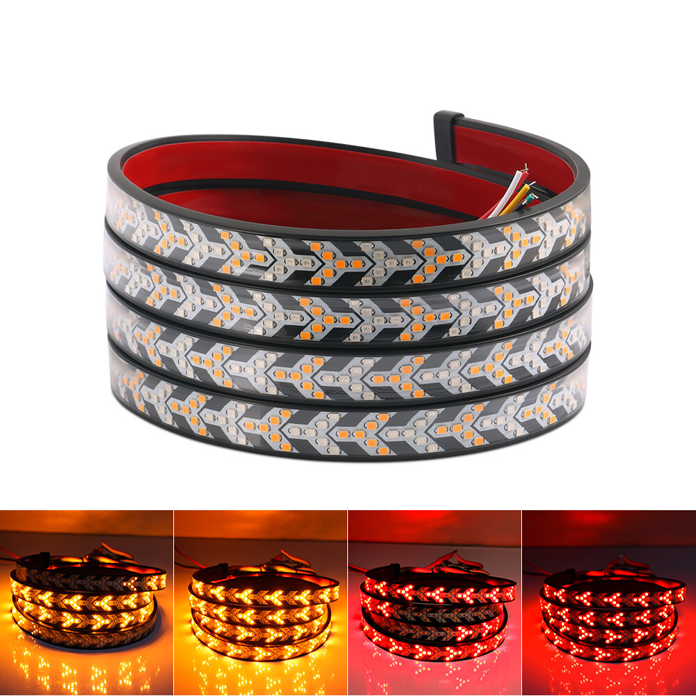 40″ 48″ 94″ 3 Row LED Strip Tailgate Light Bar Truck Reverse Brake Signal Tail