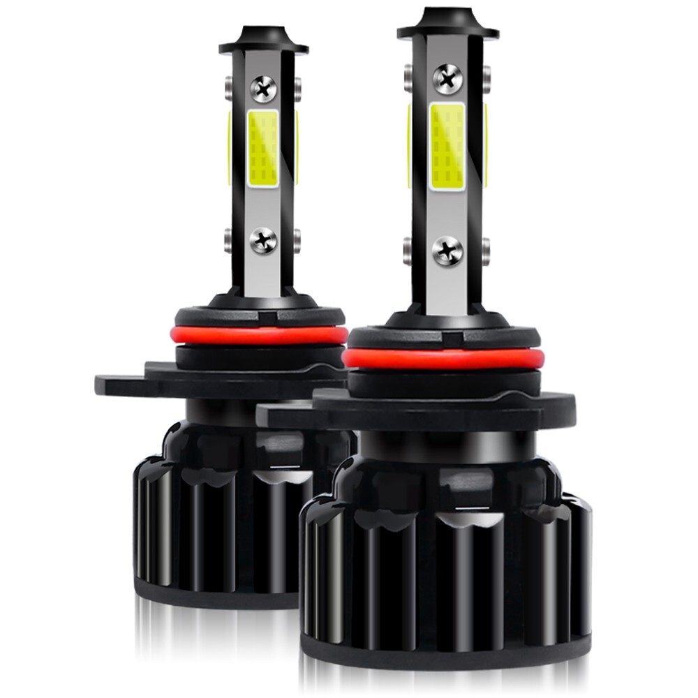 4-sides 9012 LED Headlight Bulbs kit Hign Low Beam 6000K Super Bright 330000lm