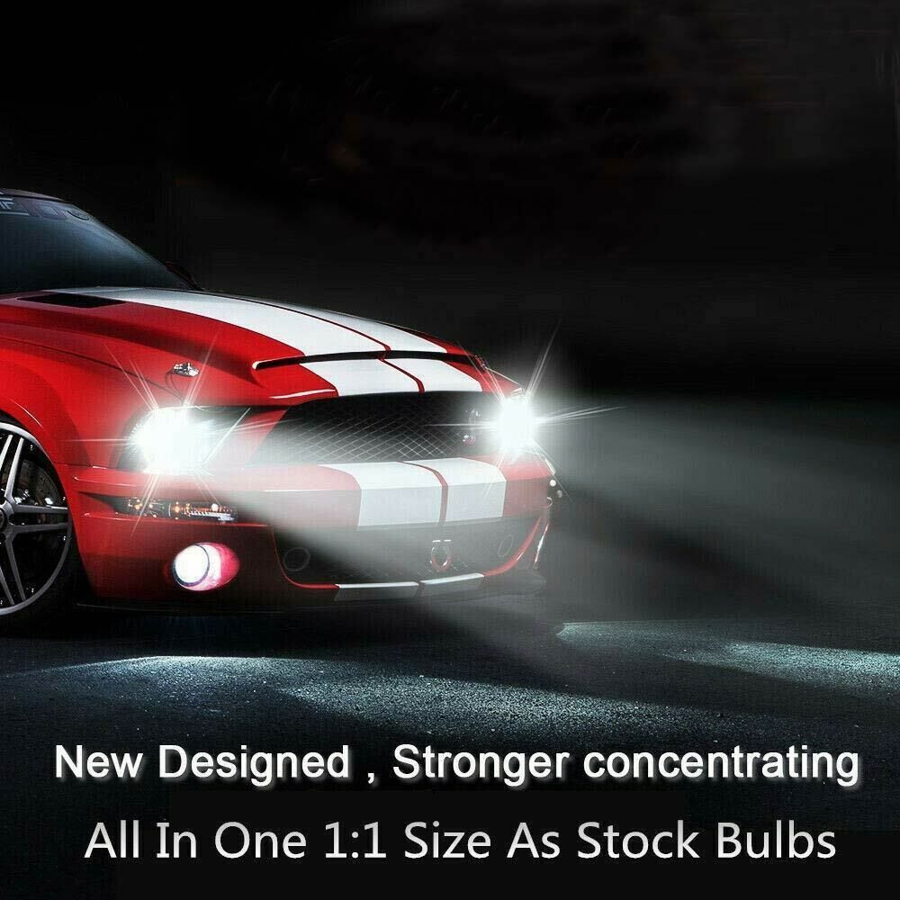 2X 4-Sides 9006 HB4 LED Headlight Bulb Kit Low Beam Foglight Super Bright 6500K