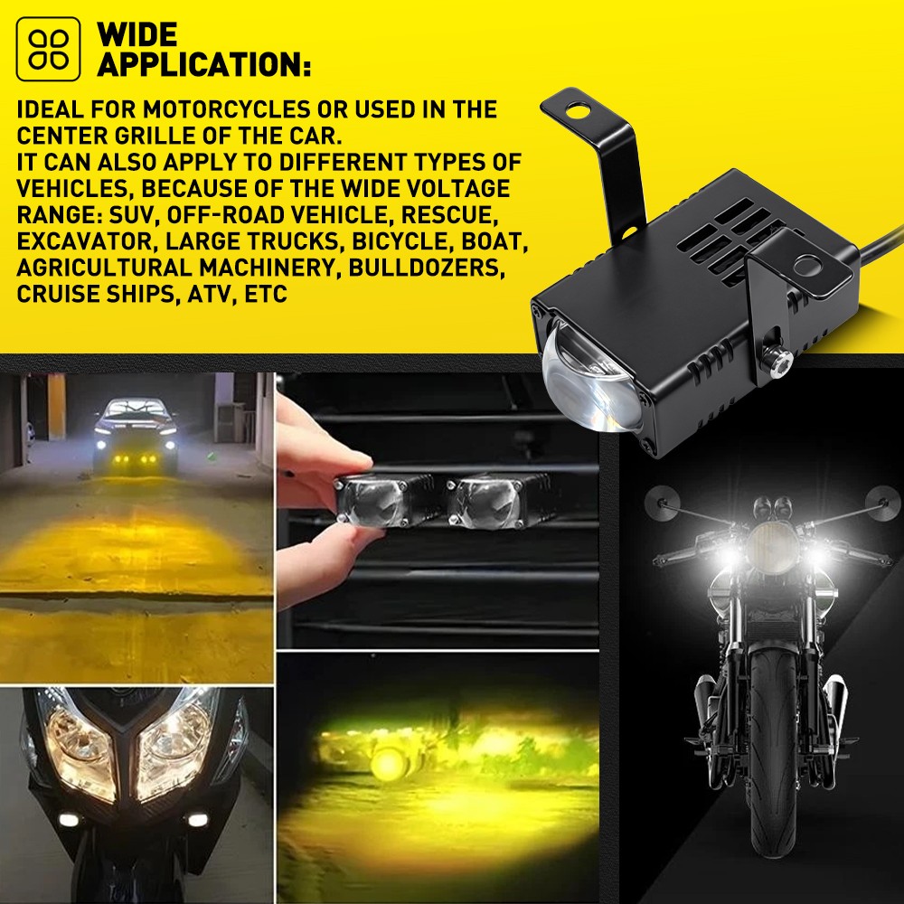 IP68 Waterproof LED Driving Lights Fit 2010-2026 Ford F150 F250 Super Duty Truck