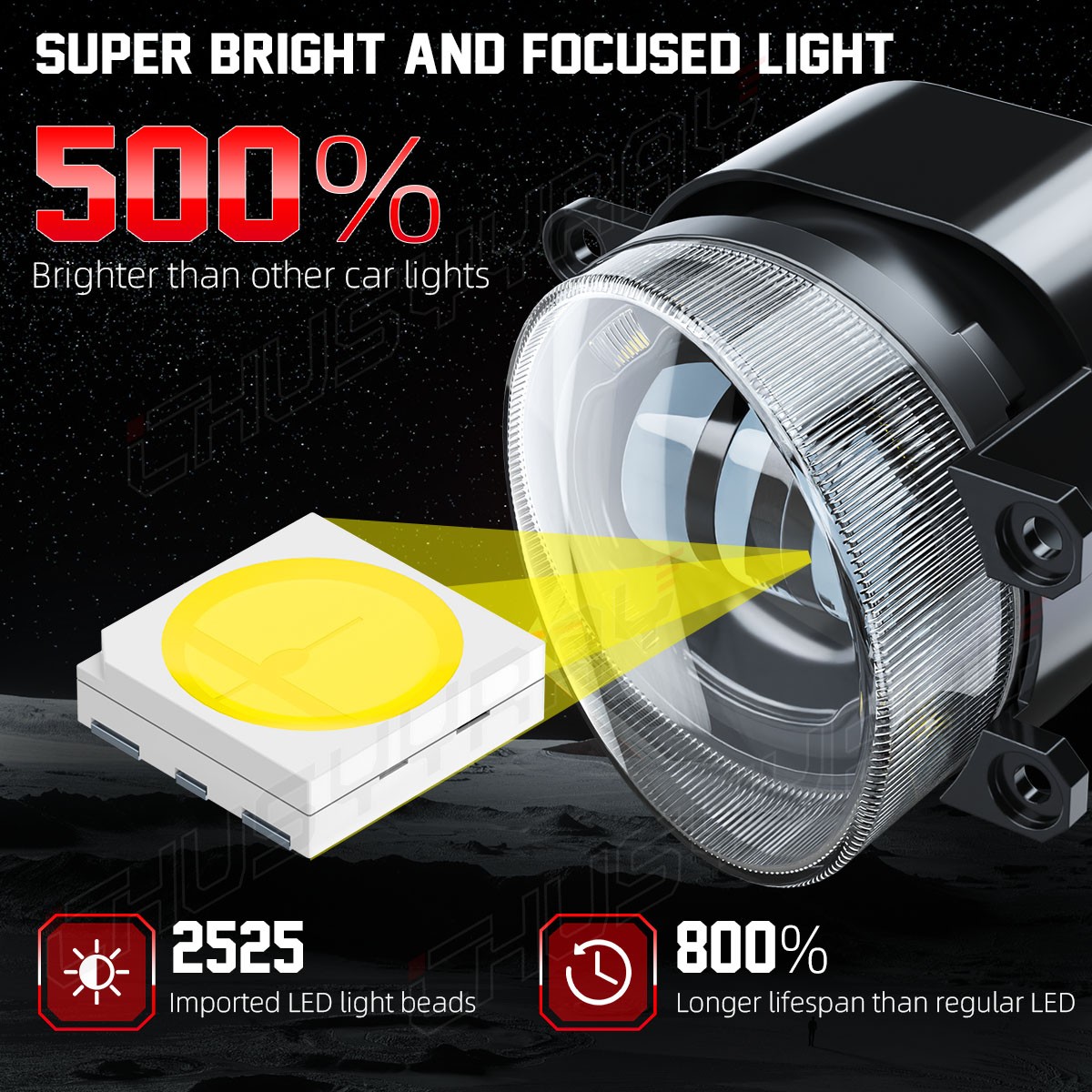 FOR Lexus GX460 2010-2013 Clear Glass Lens LED Bumper Fog Light Lamp Replacement