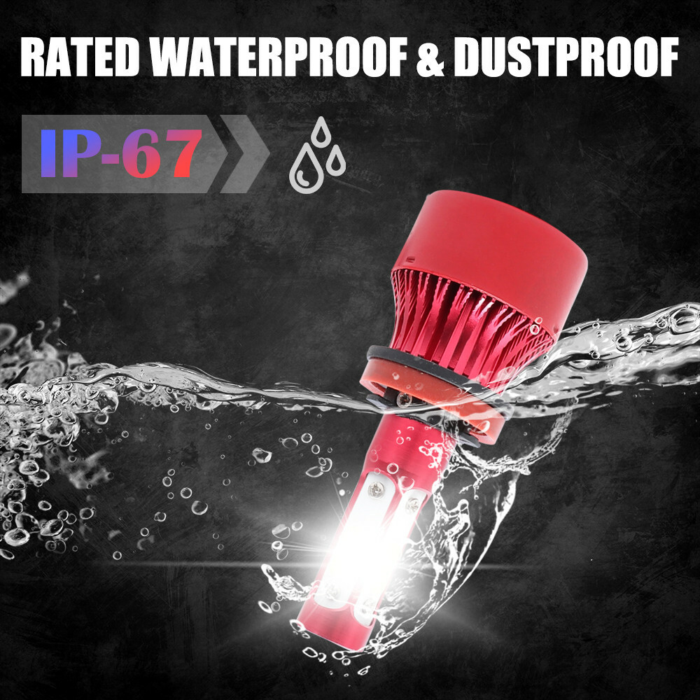 4-Side H11 H9 LED Headlight Super Bright Bulbs Kit 330000LM HIGH/LOW Beam 6000K