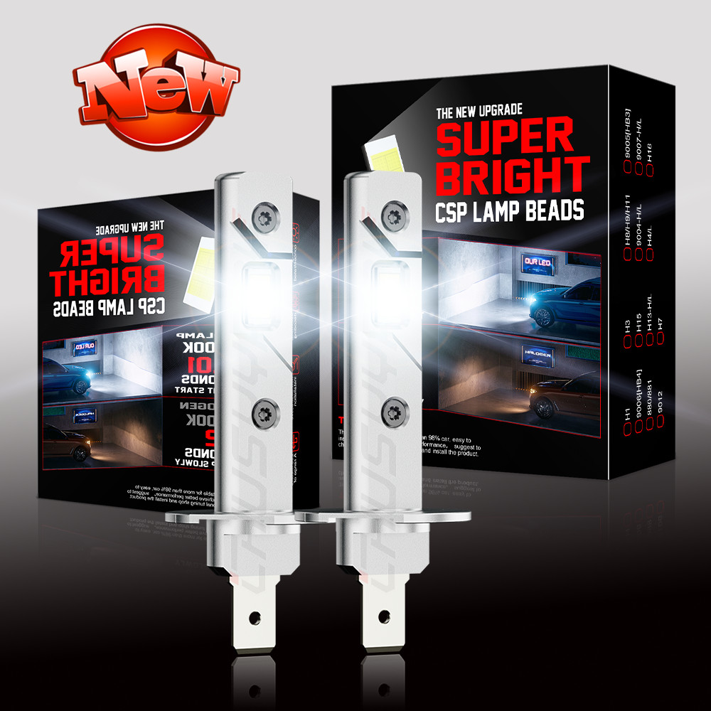 2Pcs NEW CSP LED Headlight Bulbs Super power combo For BMW E30 E34 E24 E36 E38