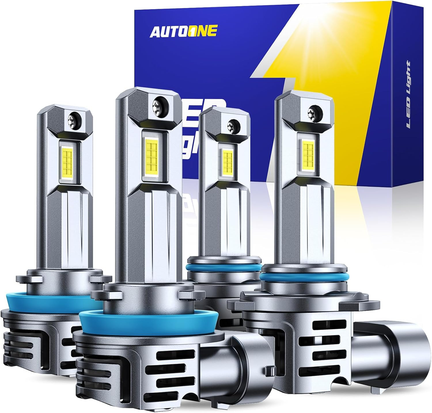 H11/9005/H9/HB3 Bulbs 4-Pack 70,000LM Super Bright H11 9005 Fog Light Bulbs