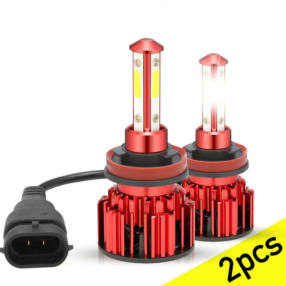 4-Sides H11 H9 LED Headlight Super Bright Bulbs Kit 330000LM HIGH/LOW Beam 6000K
