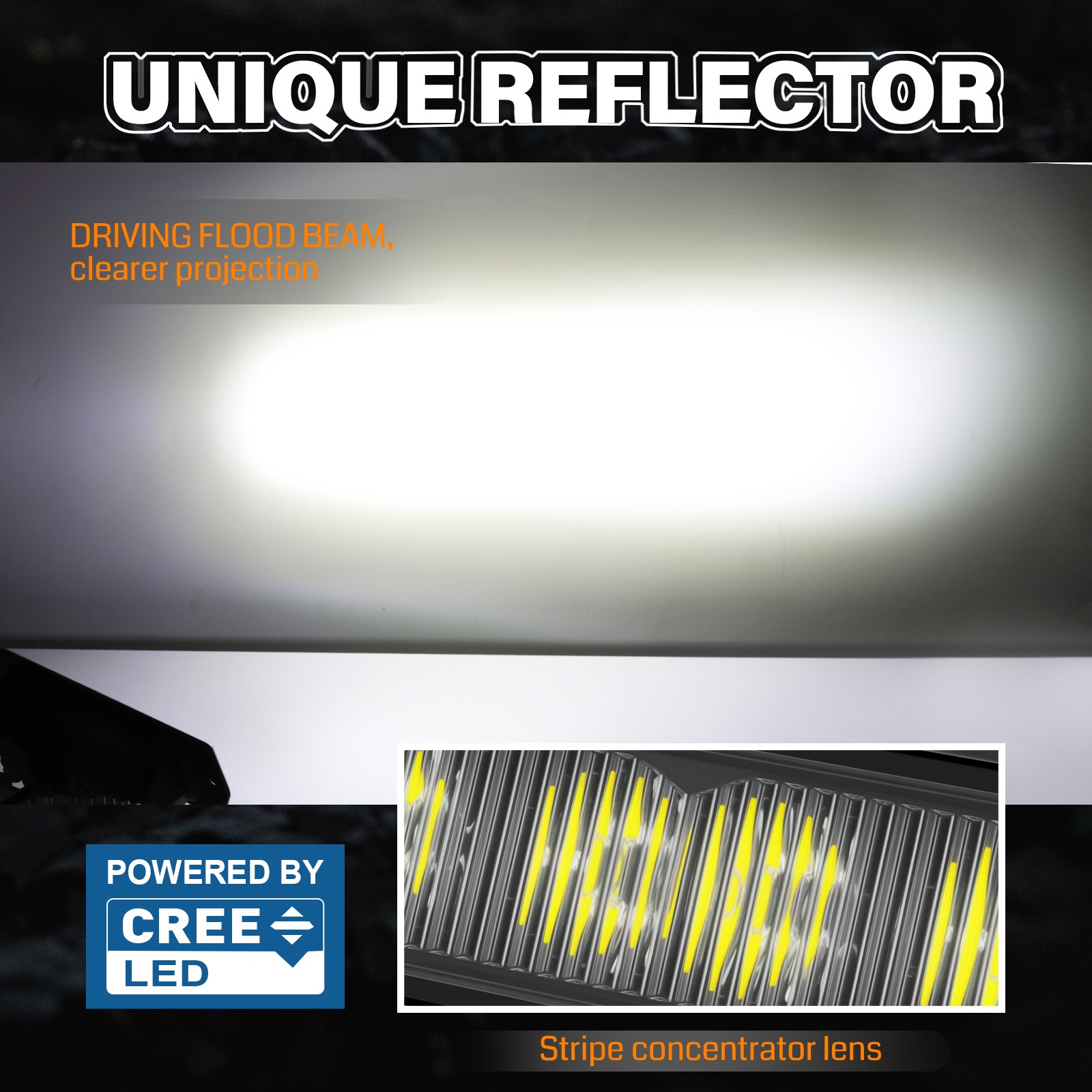 2Pcs 8″ 120W Cree LED Pods Light Bar Slim Flush Mount Flood Driving Off Road 4WD