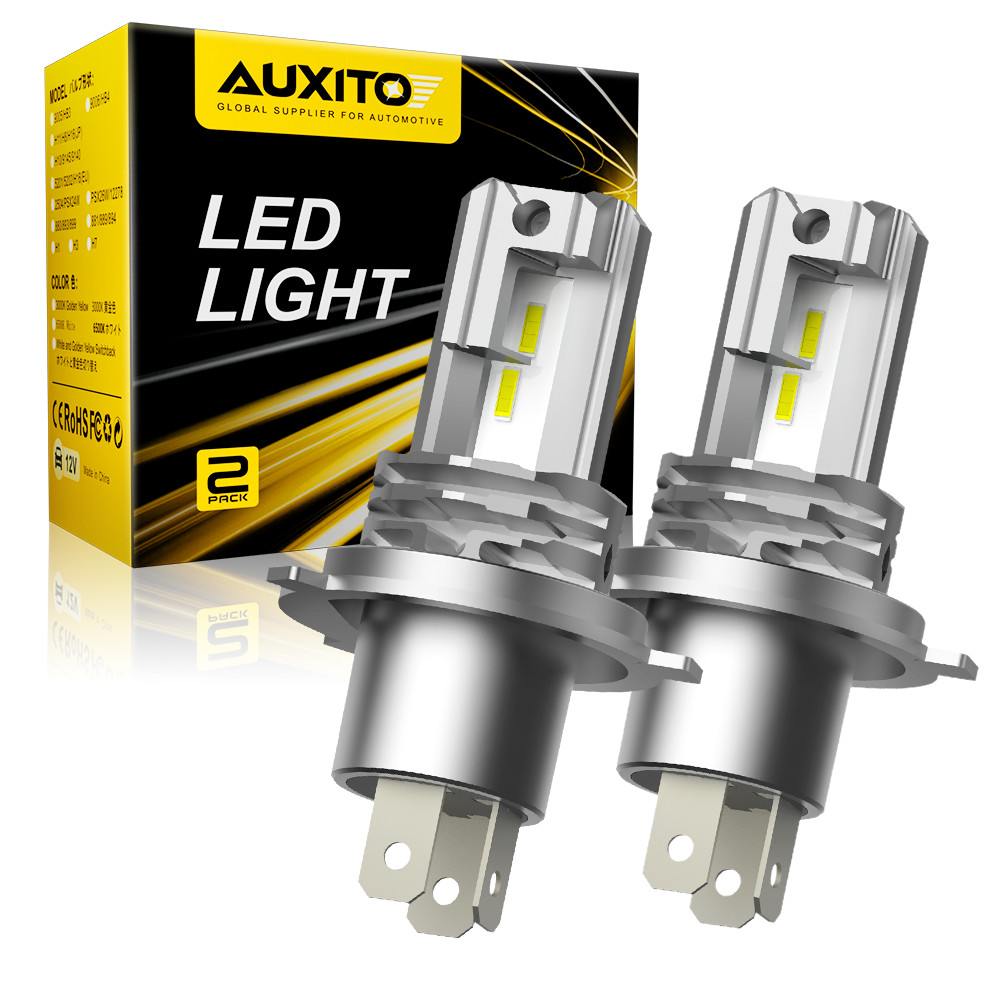 2pcs H4 AUXITO 9003 HB2 24000LM Headlight LED High Beam Low 6500K Bulbs M4