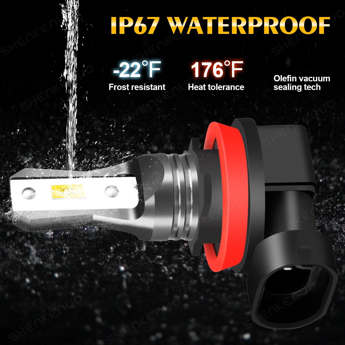 H7 H7 H11 6X 6000K White LED Headlight Fog Light Bulbs For Suzuki Kizashi 10-13