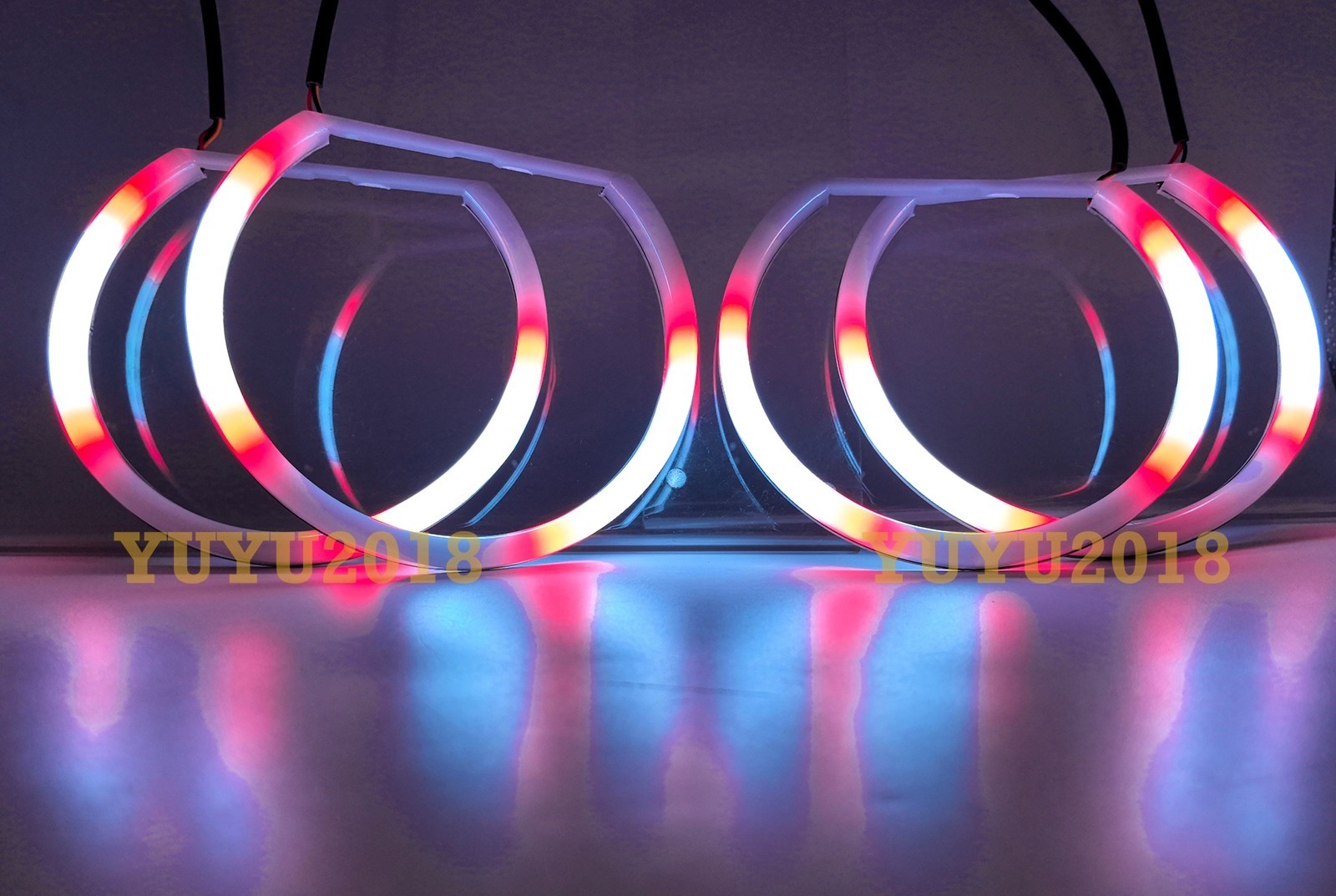 Dream color halo ring Flow series Chasing RGB LED Turn Signal Bluetooth DRL lamp