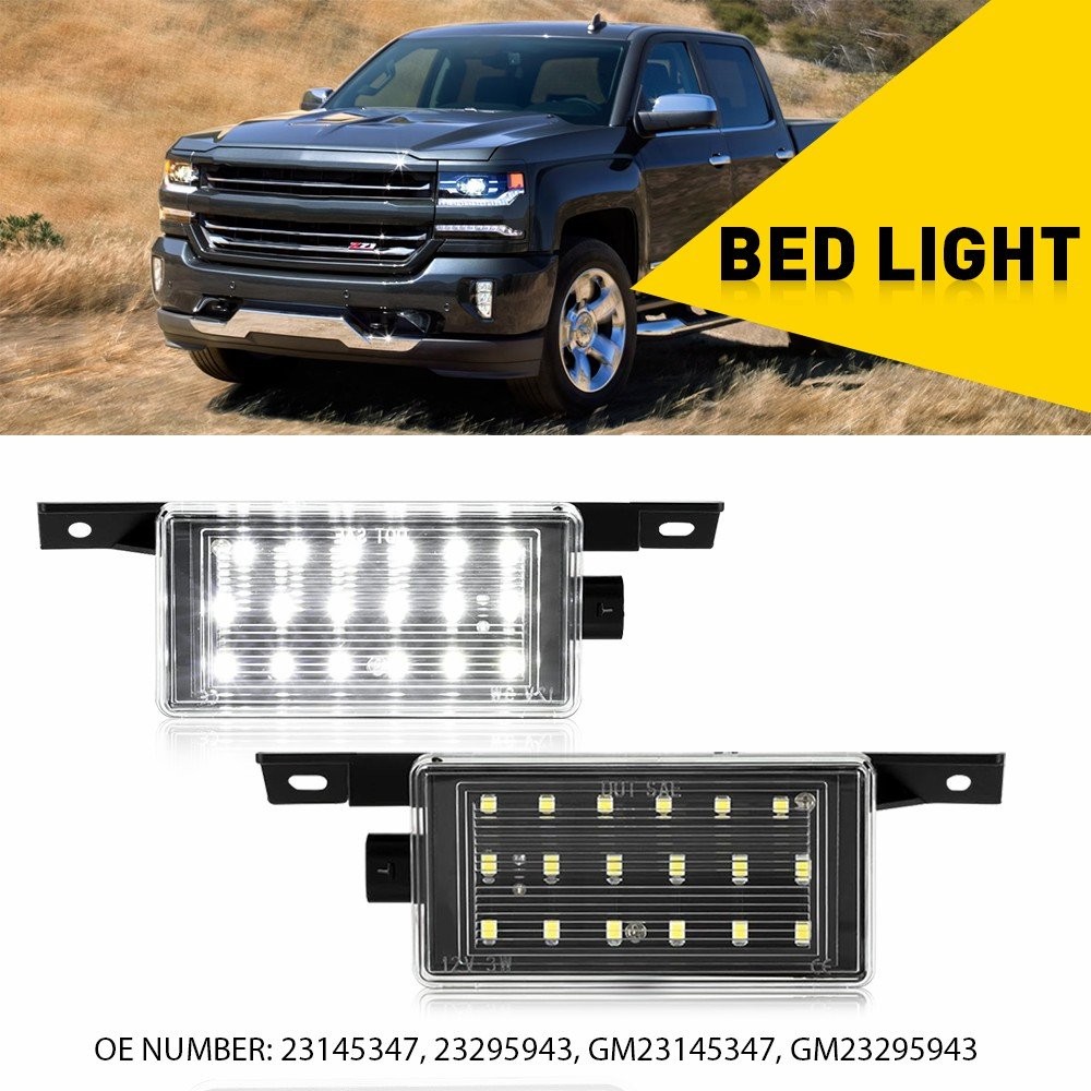 2-20X LED Bed Lights Cargo for 2014-2019 Chevy GMC Silverado Sierra Easy Install