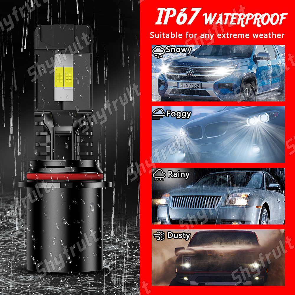 AQJ 9007 HB5 LED Headlight Bulbs High Low Beam 60000LM White Super Bright 2X