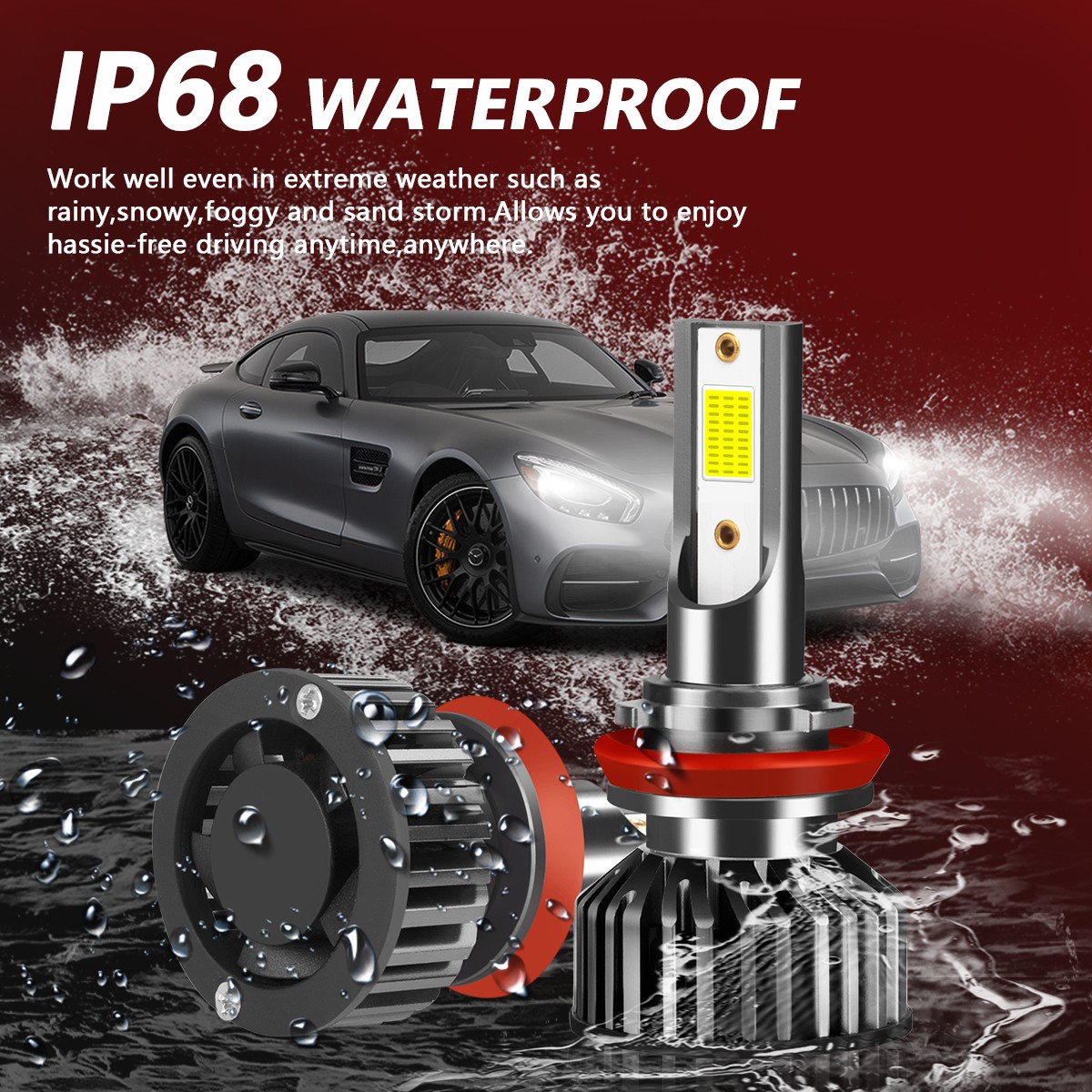 For 2013-2017 Traverse 6000K LED Headlight Hi/Lo + Fog light Bulbs Combo