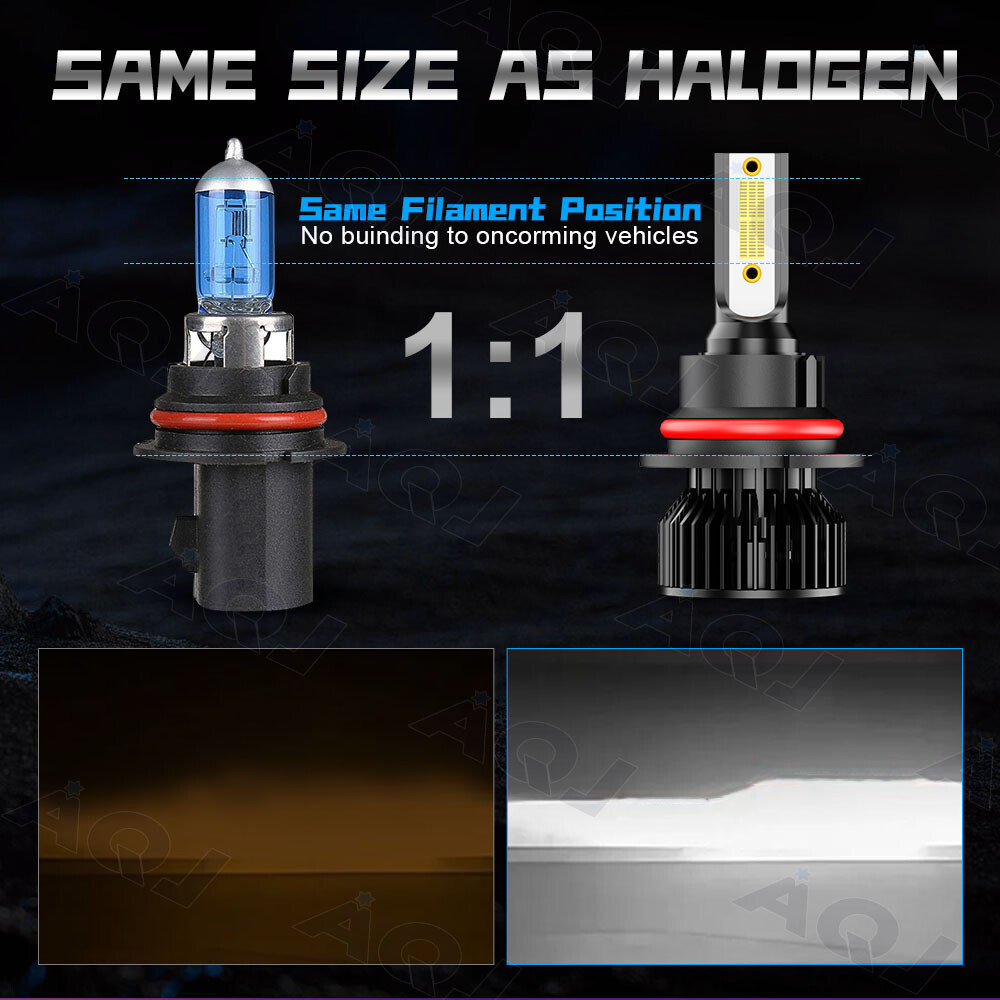 HB5 9007 LED Headlights 500000LM LED Lights Bulbs Kit High Low Beam Super Bright