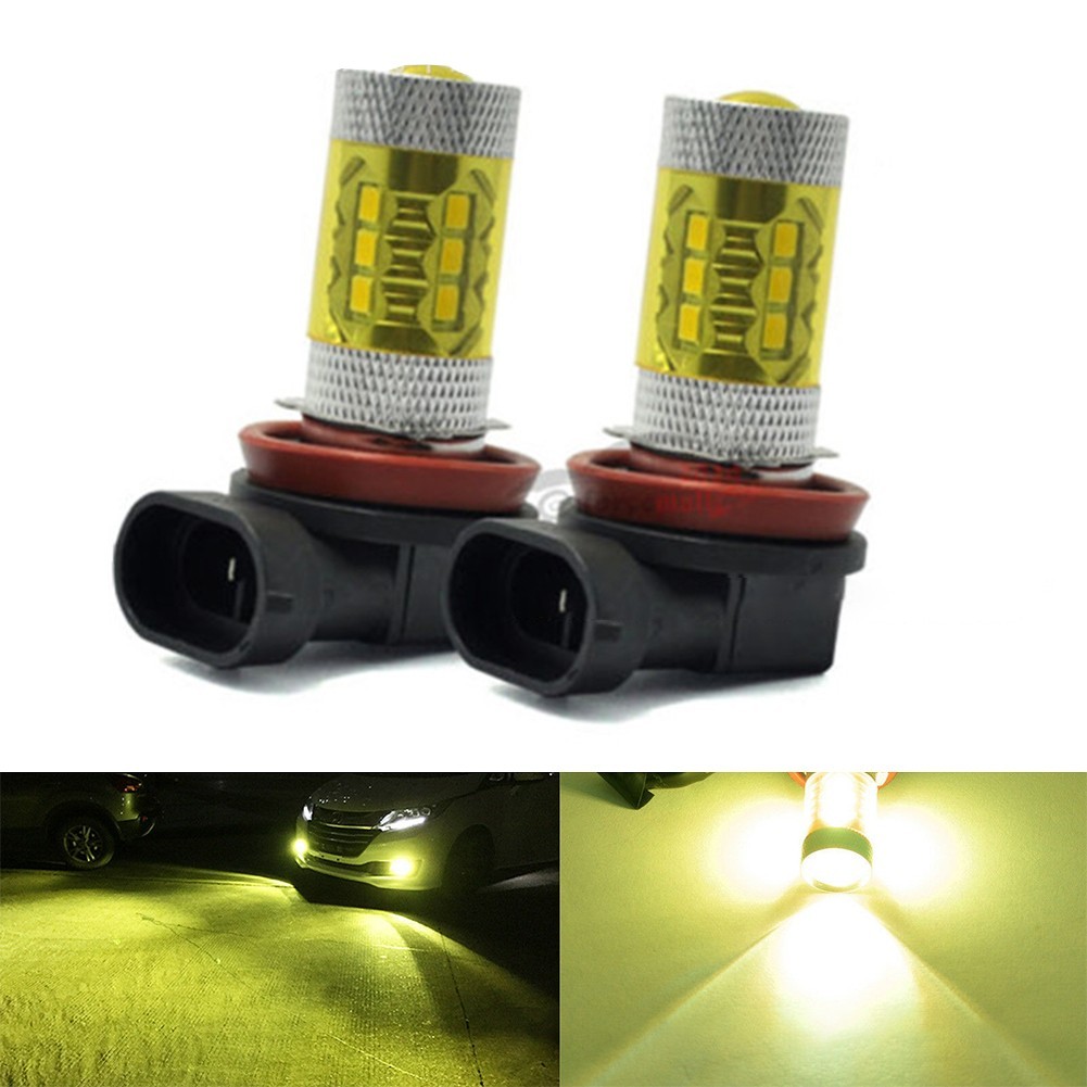 Fog Light 12V DC 1500LM 2pcs 3000K 360 Degrees 50000H High Power Easy To Install
