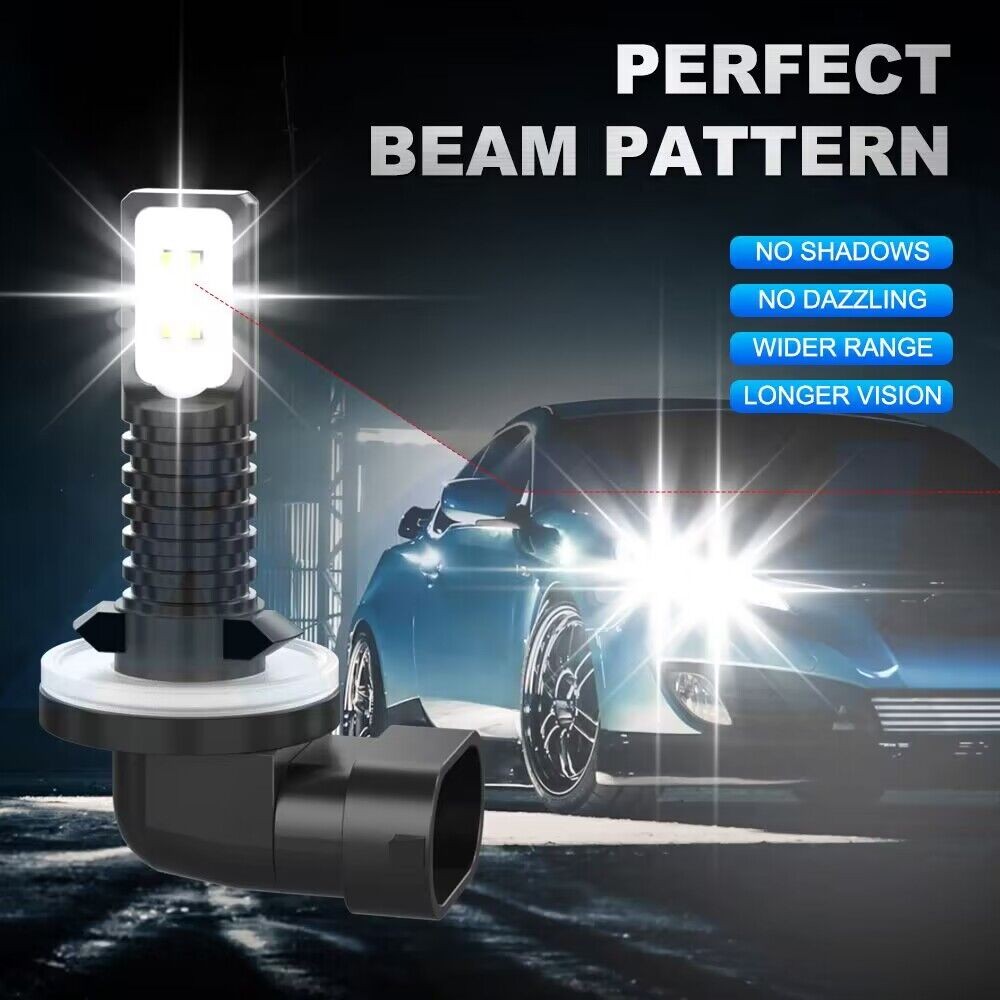 For 1995-1996 Hyundai Sonata 6000K LED Headlights+Fog Lights Bulbs
