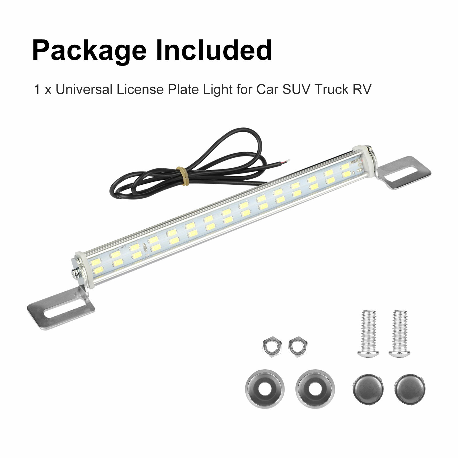 Universal License Plate LED Back Up Light Car SUV Truck RV 6000K Super White 12V