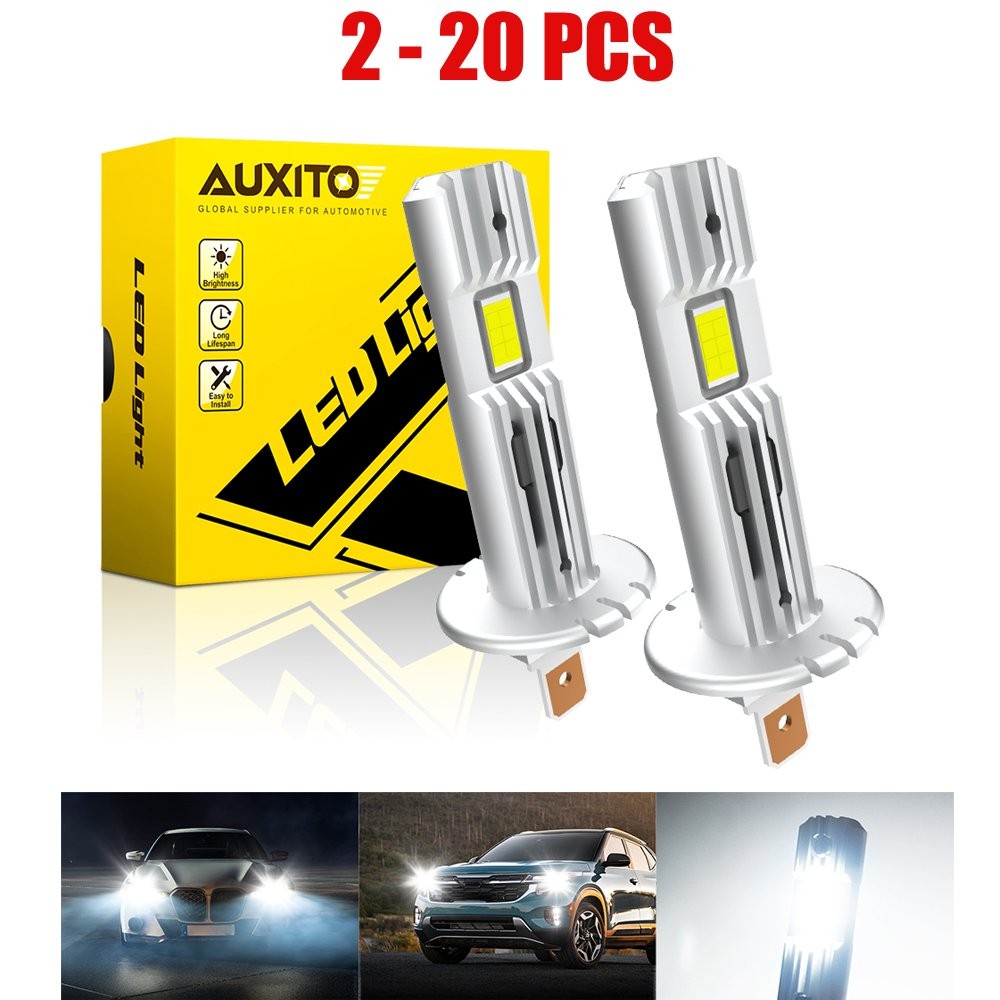 2-20PCS FREE AUXITO H1 LED ERROR Headlight Bulb High Low Kit Beam 20000LM 6500K