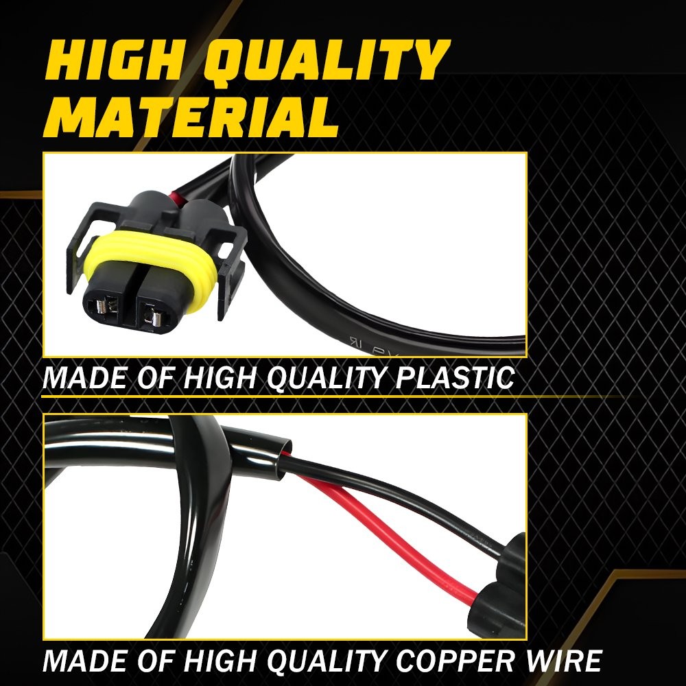 5202 to H11 H8 Fog Light Conversion Wire Harness Pigtail Socket Extension 2-20X